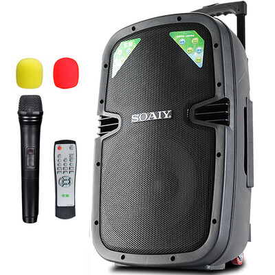 

Sony Ericsson soaiy sound speaker portable mobile lever outdoor audio high power Bluetooth battery card square dance audio 10 inch SA-T25