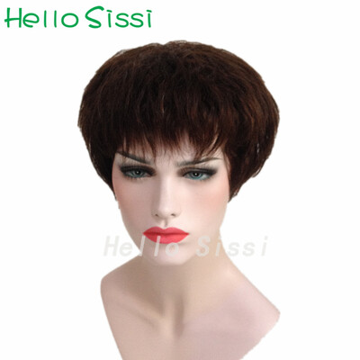 

Celebrity Cheap Pixie Cut Human Brazilian Hair Short Curly Wig Human None Lace Guleless Wig For Black Women
