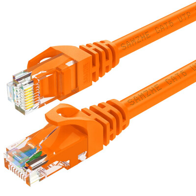 

Shanze (SAMZHE) six types of cable CAT6 Gigabit high-speed network line indoor and outdoor 8-core network cable Category 6 computer TV router cable ORA-6010 orange 1 meter