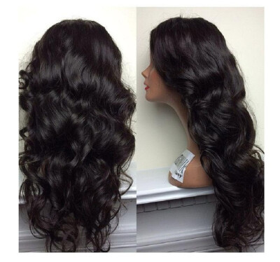 

8A Wavy Glueless Full Lace Human Hair Wigs For Black Women