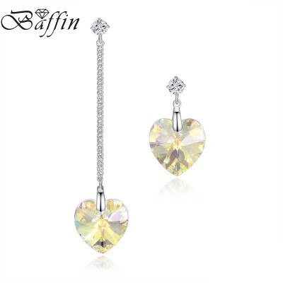 

Baffin Romantic Heart Pendant Drop Earrings Long Chain Piercing Asymmetrical Jewelry For Women Lovers Wedding