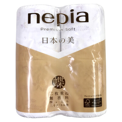 

Jingdong overseas direct imports of Japanese imports nepia Nepalese float Japanese beauty soft paper roll paper towel no fragrant double layer 30m 4 volumes double disc pattern