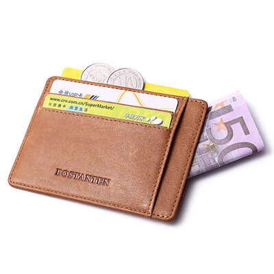

BOSTANTEN BOSTANTEN card pack business card chuck layer of leather thin retro driver&39s license leather wallet bank card sets mini wallet small wallet men&women B7162021 khaki