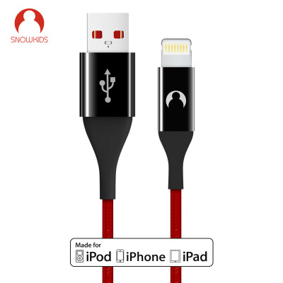 

Snowkids glorious series of Apple data lines 1.2 m MFi certified mobile phone data cable / charge line fast red for iPhone7 / 6S / 6SP / 6P / 5, etc