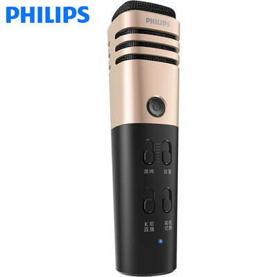 

Philips PHILIPS K38001 mobile phone microphone to sing it all k song anchor live dedicated microphone Apple Andrews capacitor wheat computer family K song champagne gold