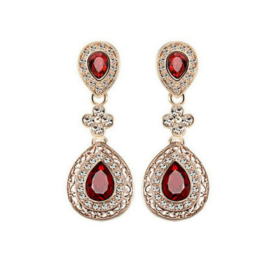 

Yoursfs High-grade AAA zircon earrings water droplets earrings female long paragraph temperament wild earrings