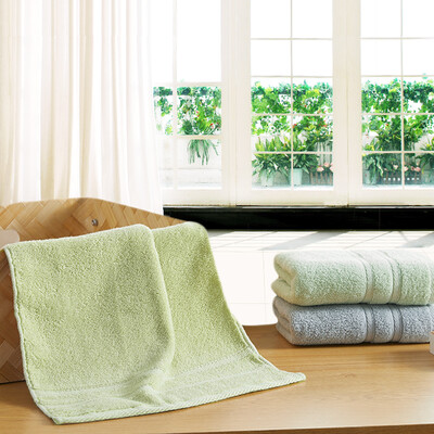 

Fu-day jade jade cotton towel 2 installed 32 Xinjiang combed cotton class A non-fluorescent plain adult towel wash towel 95 g Article 34 74cm powder rice