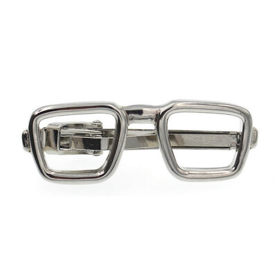 

Yoursfs@ Modern Stainless Steel Gentleman Glasses Shaped Tie Clip Novelty Tie Bar for Men Accessories Gift