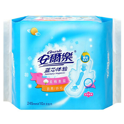 

Aaron blue core instantaneous suction series the original blue core experience sanitary napkins soft cotton surface delicacy daily 245mm 10 new&old packaging random delivery