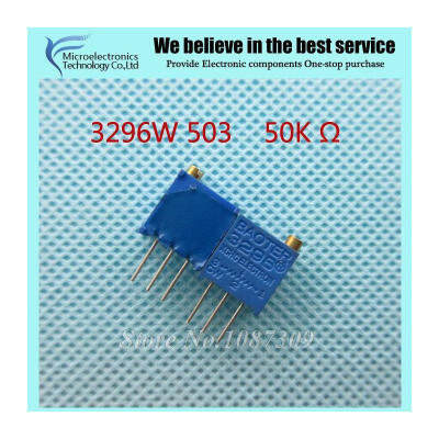 

10Pcs/lot 3296W-1-503LF 3296W 503 50K ohm Top regulation Multiturn Trimmer Potentiometer High Precision Variable Resistor