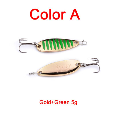 

1PC Top Quality Fishing Lures 7 color fishing tackle 3-5-7.5g metal Lure fishing bait 6-8-10# high carbon hook spoon lures