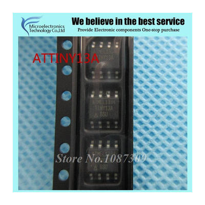 

10PCS free shipping ATTINY13A NY13A ATTINY13A-SU SOP-8 8-bit Microcontrollers - MCU 1KB In-system Flash 20MHz 18V-55V