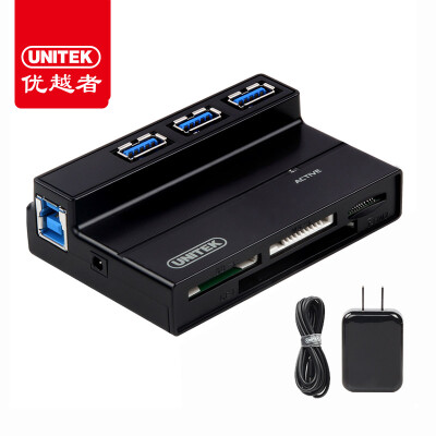 

Преимущества (UNITEK) USB3.0 Splitter 80CM Многофункциональный кард-ридер 3-портовый концентратор HUB Расширение портативного компьютера Многоинтерфейсный преобразователь мощностью Y-3123