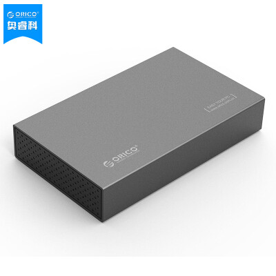 

ORICO 3518C3 3.5-inch Type-C mobile hard disk box with aluminum power SATA3.0 serial desktop external box gray