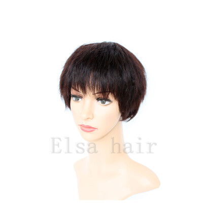 

Brazilian virgin human hair Straight none lace wigs short Natural straight Glueless None lace wigs short bob wigs for black women