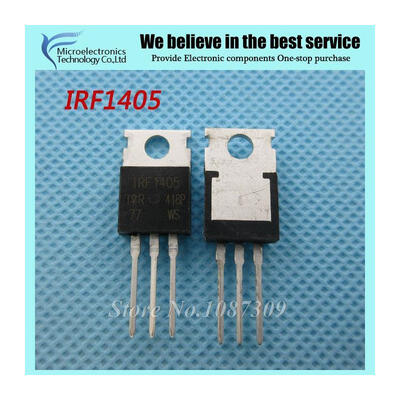 

10pcs free shipping IRF1405 TO-220 MOSFET MOSFT 55V 133A 5.3mOhm 170nC new original