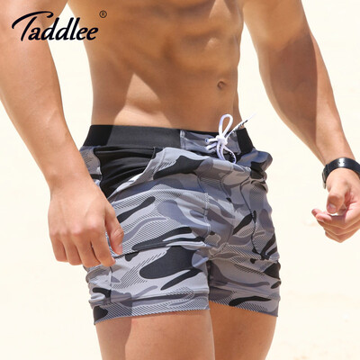 

Taddlee Brand Sexy Men's Swimwear Swimsuits Man Plus Большой размер XXL Камуфляж Базовый пляж для пляжного отдыха Длинные шорты для боксерских мужчин