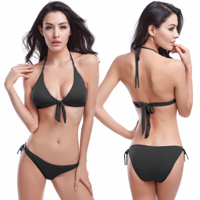 

Hot Wholesale Bowknotted Top Removable Padding Strappy 2016 Victoria Style Cheap Bikinis Women Dropshipping .M.L.XL