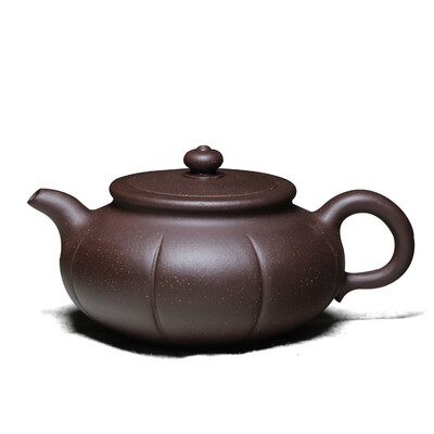 

名壶秋月 茶壶 菊瓣壶 原矿紫泥 宜兴紫砂壶 茶具 手工