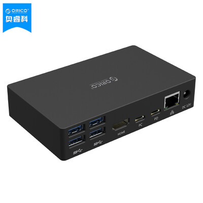 

ORICO (ORICO) sdb1 типа с док-станция оборотов портовый USB-концентратор /USB3.0 сплиттер кабель RJ45 интерфейс HD HDMI / Gigabit Ethernet переключатель черный