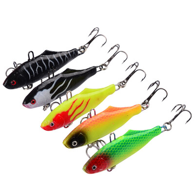 

1PC Soft Fishing Lures 6cm-2.36"/15g-0.53oz Soft Lead Bait 8# High Carbon Hook 5 Colors Silicon Wobblers Fishing Tackle