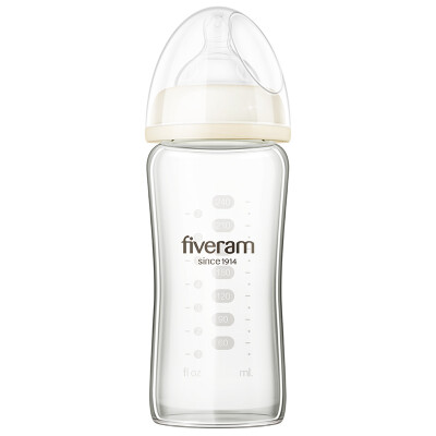 

Wuyang (FIVERAMS) children Bao Jing drilling glass anti-flat gas wide caliber baby bottle 240ml