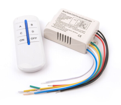 

Wireless 4 Channels ONOFF 220V Remote Control Switch Digital Remote Control Switch for Lamp & Light HT037