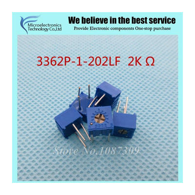 

50PcsLot 3362P-1-202LF 3362P 202 2K ohm Trimpot Trimmer Potentiometer Variable resistor new original