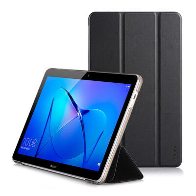 

ESCASE glory play flat 2 8-inch WIFI version of the case shell Tablet leather light shatter-resistant tri-fold stand dormant gentleman black