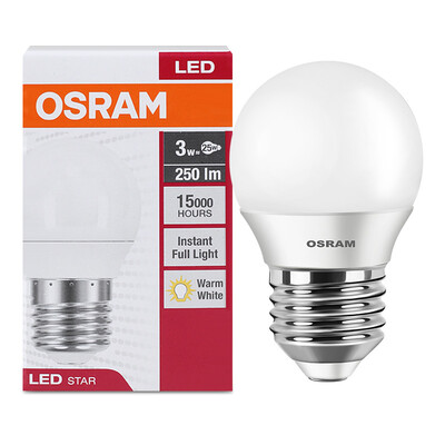 

Супермаркет] [Jingdong Osram (OSRAM) Светодиодная лампа лампа 3W E27 маленького большой рот теплого белого Хуан Гуан