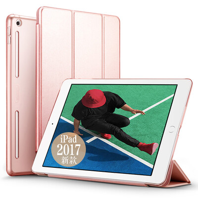 

(ESR) Apple новый IPad защитный чехол 2017 новый iPad7 защитная оболочка падение мягкой рамой три раза стент 9,7 дюйма кожаные перчатки Yue Yue цвет серии розовое золото