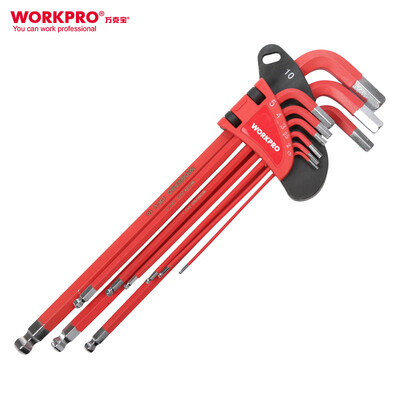 

Wanko WORKPRO W022002N red&blue color handle 8PC metric folding hexagon set