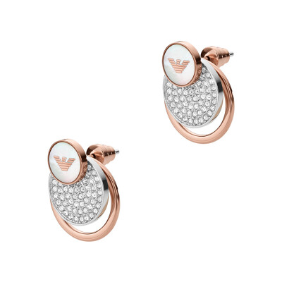 

Armani (Emporio Armani) Ms. rose gold diamond pearl Fritillaria piercing earrings EGS2364040