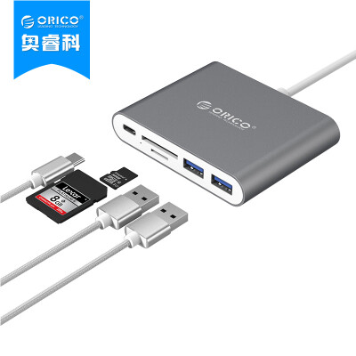 

Orrick Division (ORICO) RCC2A типа с переключатель USB3.0 / TF / SD кард-ридер HUB хаб сплиттер MACBOOK Apple, комплект расширения ноутбука Deep Space Gray