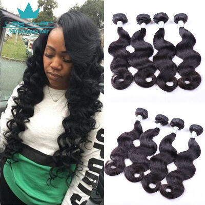 

Rosa Hair Products Peruvian Virgin Hair Body Wave 4 Bundles Peruvian Body Wave 10A Grade Virgin Unprocessed Human Hair Weave