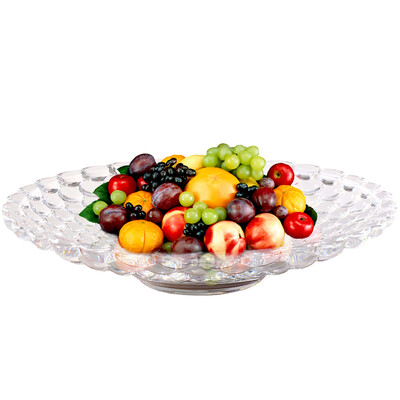 

【Jingdong Supermarket】 Delisoga lead-free crystal glass fruit fruit pearl pearl 15-inch large European fashion creative living room coffee table cakes salad wedding gift