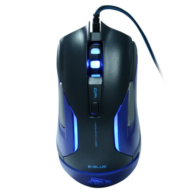 

E-BLUE Профессиональная проводная игровая мышь со светодиодной мигающей настройкой DPI (черный)
