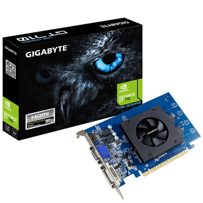 

GIGABYTE GT 710 GV-N710D5-1GI 954MHz 5010MHz 1G 64bit GDDR5 graphics card