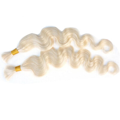 

613 blonde7A Brazilian body t hair Unprocessed human hair Bulk 3pcslot virgin Brazilian body wave extensions in free shipping