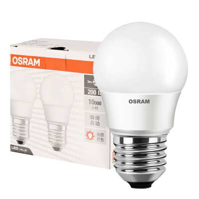 

Jingdong supermarket] OSRAM (OSRAM) LED bulb 3W matte white two loaded