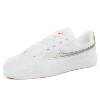 

Warrior canvas shoes low to help casual couple models with flat-bottom sports WL0003T silver white 35