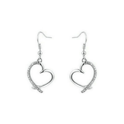 

Yoursfs@ Hollow Love Heart Cubic Zirconia Drop Earrings CZ Stone Fashion Jewelry For Women Earring Wholesale KEE73250A