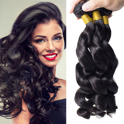 

4 Bundles Brazilian Loose Wave Hair Mink Brazilian Virgin Hair Loose Wave Human Hair Weave 7A Unprocessed Virgin Hair Bundles