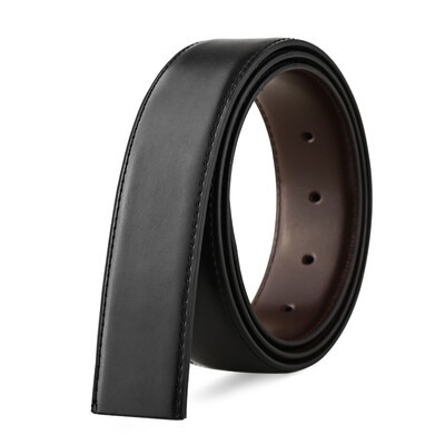 

BUYBARLY belt mens leather without head strap without head belt mens pin buckle belt mens trousers belt TCWZK-WTDS width 32cm black
