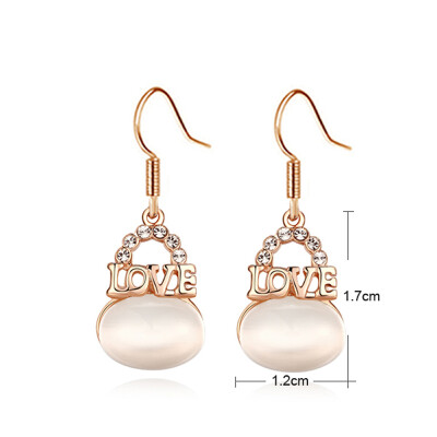 

Yoursfs@ letter LOVE English exaggerated retro punk nightclub Stud Earring Party Earrings Jewerly