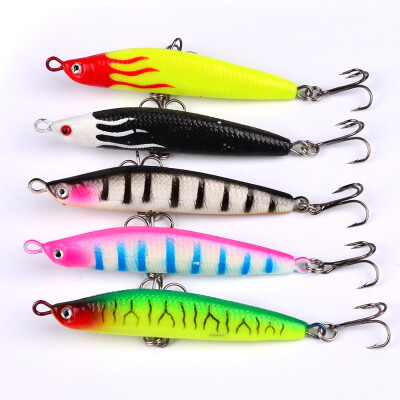 

1PC Soft Fishing Lures 7.5cm-2.95"/18.7g-0.66oz Soft Lead Bait 8# High Carbon Fish Hook 10 Colors Silicon Wobblers Fishing Tackle