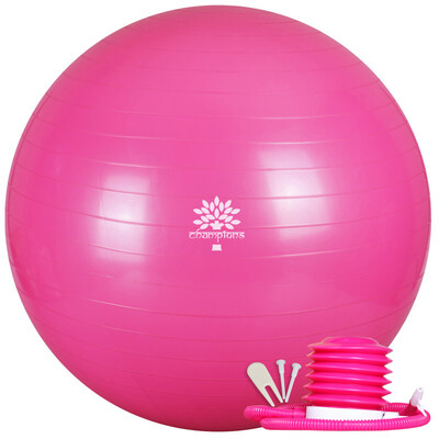 

Upanishad yoga ball 75cm thick explosion-proof fitness ball pregnant women midwife with inflatable tube pink