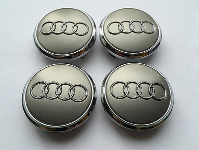 

4pcs × 77 мм Audi Grey Chrome Wheel Center Badge Caps A3 A5 A6 A7 A8 Q5 Q7 4L060117