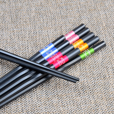 

East chopsticks chopsticks alloy chopsticks stainless steel mold chopsticks 10 pairs of auspicious totem years flow gold H818