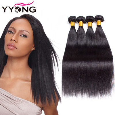 

YYONG Hair Products Virgin Straight Hair New 8A Peruvian Virgin Hair Straight 4Pcs/Lot Cheap Straight Human Hair Weave Bundles